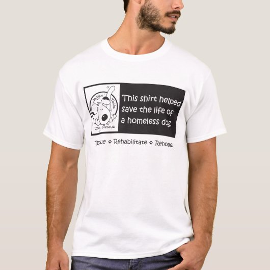 Hilfsobdachlos-Hunde T-Shirt (Vorderseite)