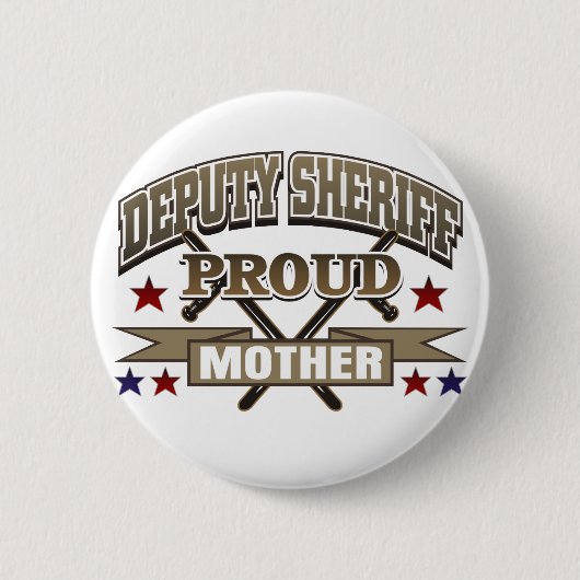 Hilfssheriff-stolze Mutter Button (Vorderseite)