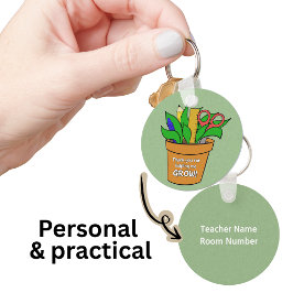 Hilfst mir zu wachsen Lehrer Geschenk Metall Schlüsselanhänger
