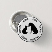 Hilfstier-Tierschutz-Abzeichen Button (Vorne & Hinten)