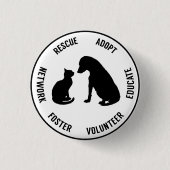 Hilfstier-Tierschutz-Abzeichen Button (Vorderseite)