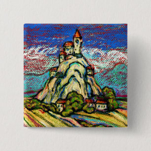 Hill Castle Fantasy Button
