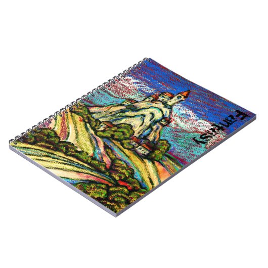 Hill Castle Fantasy-Notebook von Alexandra Cook Notizblock (Linke Seite)