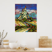 Hill Castle Fantasy Poster (Küche)