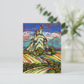 Hill Castle Fantasy Postkarte (Stehend Vorderseite)