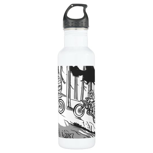 Hill Climbing Motocross Racers Edelstahlflasche (Vorderseite)
