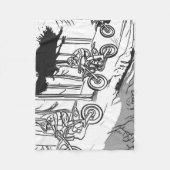 Hill Climbing Motocross Racers Fleecedecke (Vorderseite)