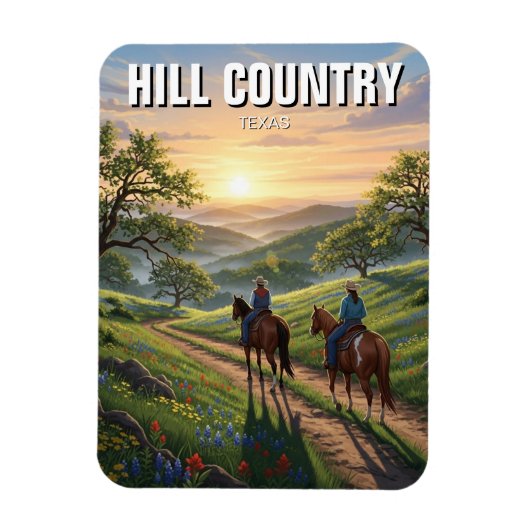 Hill Country Texas Reise Magnet (Vertikal)