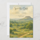 Hill Country Texas Unique Save the Date Einladung (Vorderseite)