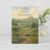 Hill Country Texas Unique Wedding Invitation Cards Einladung (Stehend Vorderseite)