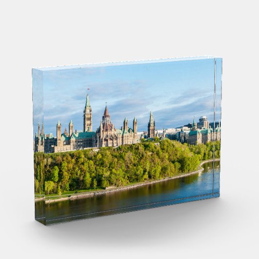 Hill des Parlaments in Ottawa, Ontario, Kanada Fotoblock (Links)