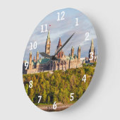 Hill des Parlaments in Ottawa, Ontario, Kanada Große Wanduhr (Winkel)
