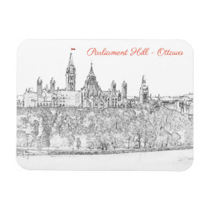 Hill des Parlaments in Ottawa, Ontario, Kanada Magnet