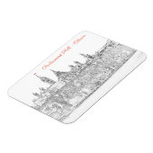 Hill des Parlaments in Ottawa, Ontario, Kanada Magnet (Linke Seite)