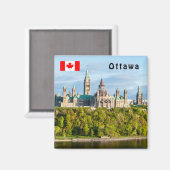Hill des Parlaments in Ottawa, Ontario, Kanada Magnet (Vorderseite/Rückseite)