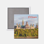 Hill des Parlaments in Ottawa, Ontario, Kanada Magnet (Vorderseite/Rückseite)