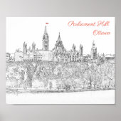 Hill des Parlaments in Ottawa, Ontario, Kanada Poster (Vorne)