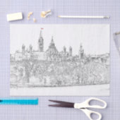 Hill des Parlaments in Ottawa, Ontario, Kanada Seidenpapier (Handwerk)