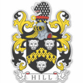 Hill Familienwappen Aufkleber (Vorderseite)