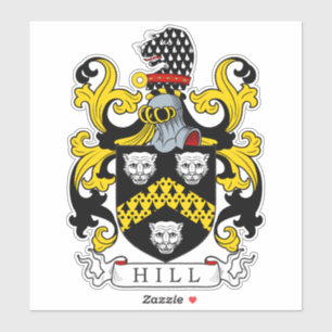 Hill Familienwappen Aufkleber