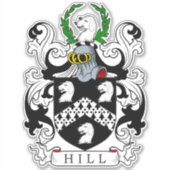 Hill Familienwappen Aufkleber (Vorderseite)
