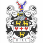 Hill Familienwappen Aufkleber (Vorderseite)