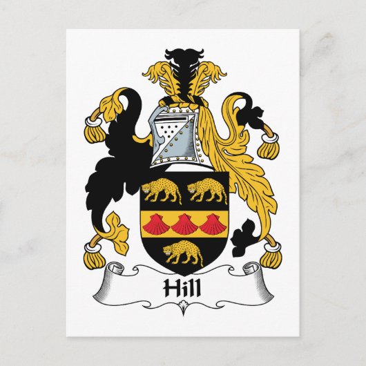 Hill Familienwappen Postkarte (Vorderseite)