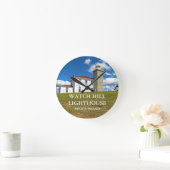 Hill Lighthouse, Rhode Island Wall Clock Runde Wanduhr (Zuhause)