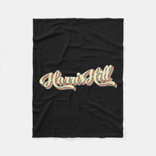Hill Retro Art Baseball Schriftart Vintag Fleecedecke