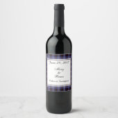 Hill Scottish Wedding Wine Label Weinetikett (Vorderseite)