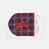 Hill Tartan Scottish Kariert Lion Rampant Fleecedecke (Vorderseite (Horizontal))