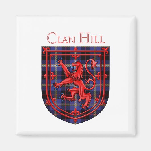 Hill Tartan Scottish Kariert Lion Rampant Magnet (Vorne)