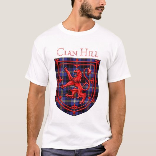 Hill Tartan Scottish Kariert Lion Rampant T-Shirt (Vorderseite)