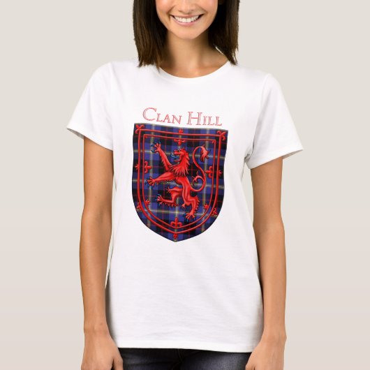 Hill Tartan Scottish Kariert Lion Rampant T-Shirt (Vorderseite)