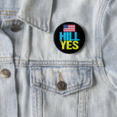 Hill Yes Moderne Hillary Clinton Button (Beispiel)