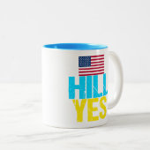 Hill Yes Moderne Hillary Clinton Zweifarbige Tasse (VorderseiteRechts)