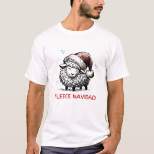 Hillarious Sheep Christmas Hat Weihnachtsfeiertag T-Shirt