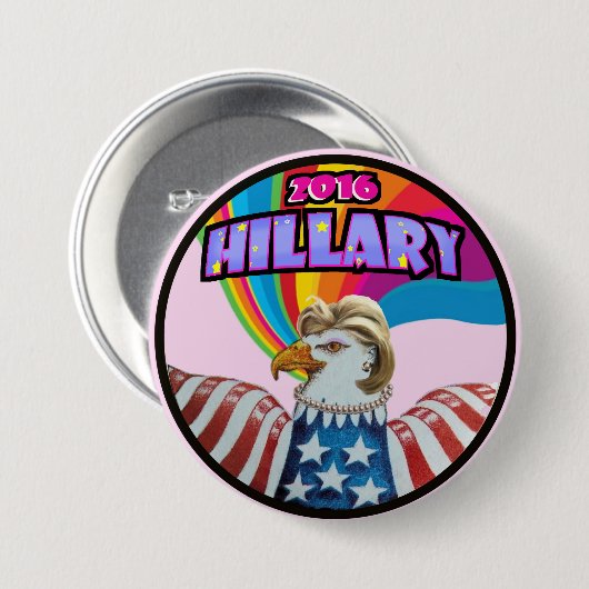 Hillary 2016 button (Vorne & Hinten)
