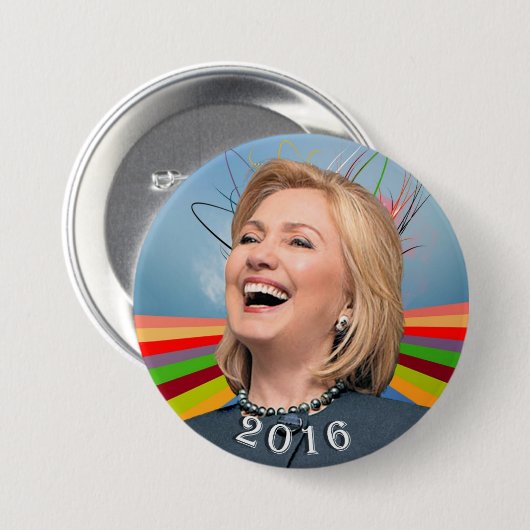 Hillary 2016 button (Vorne & Hinten)
