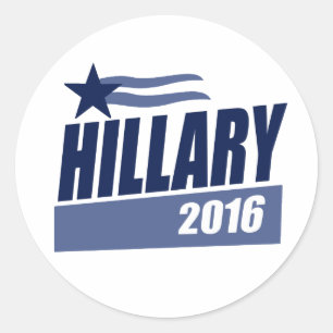 HILLARY 2016 CAMPAIGN BANNER.png Runder Aufkleber
