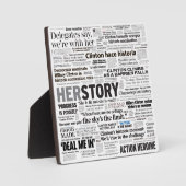 Hillary 2016 Historic Headline Collage Fotoplatte (Vorderseite)