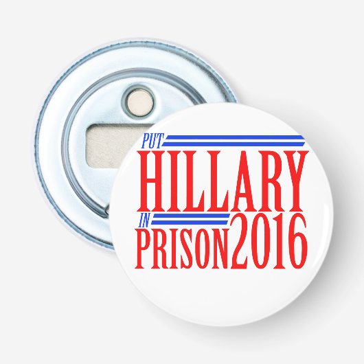 Hillary 2016 inhaftiert flaschenöffner (Vorderseite)
