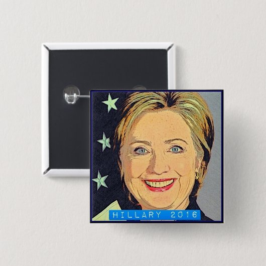 HILLARY 2016! ITIS ZEIT BUTTON (Vorne & Hinten)