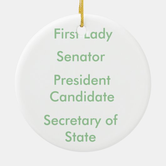 Hillary 2016 keramik ornament (Hinten)