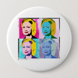 hillary 2016 pop art - - button