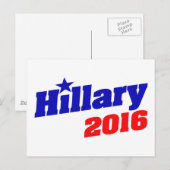 Hillary 2016 postkarte (Vorne/Hinten)