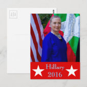 Hillary 2016 postkarte (Vorne/Hinten)