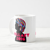 Hillary 2016: Retro Entwurfs-Kaffee-Tasse Kaffeetasse (Vorderseite Links)