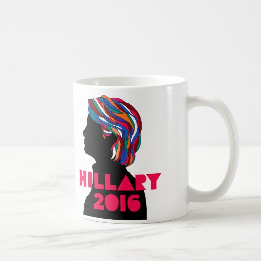 Hillary 2016: Retro Entwurfs-Kaffee-Tasse Kaffeetasse (Rechts)