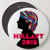 Hillary 2016 Retro Entwurfs-Knopf (kolossaler 6 Button (Vorne & Hinten)